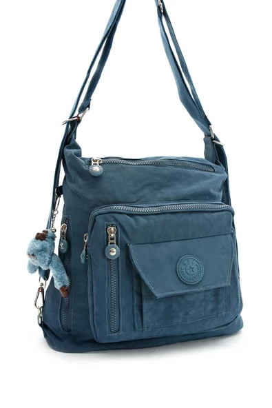 571 collections Ultra Hafif Hem Sırt Hem Omuz Kadın Çantası Mavi (Model: 571-5B) - Resim 5