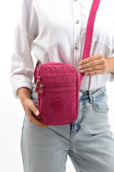 571 collections Çapraz Ayarlanabilir Telefon Bölmeli Omuz Çantası ( Telefonluk ) Pembe(Model: 571-12-10A) - Resim 2