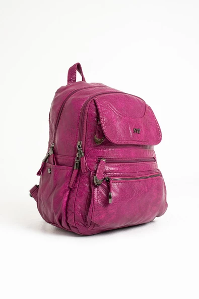 571 collections Suni Deri Sırt Çantası Mor (Model: 571-11-12G) - 5
