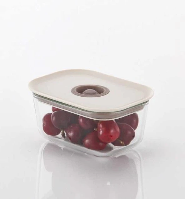 Neoflam Fika Clik Cam Dikdörtgen Saklama Kabı 470ML Bej - 2