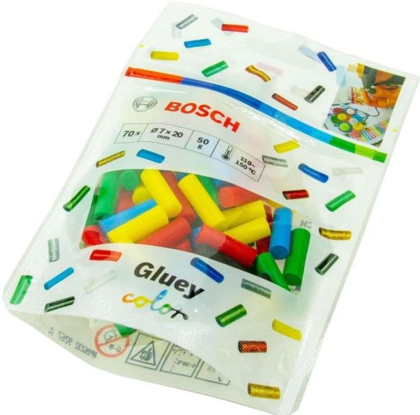 Bosch Gluey Tutkal Çubuğu Renkli - 7x20mm 70li