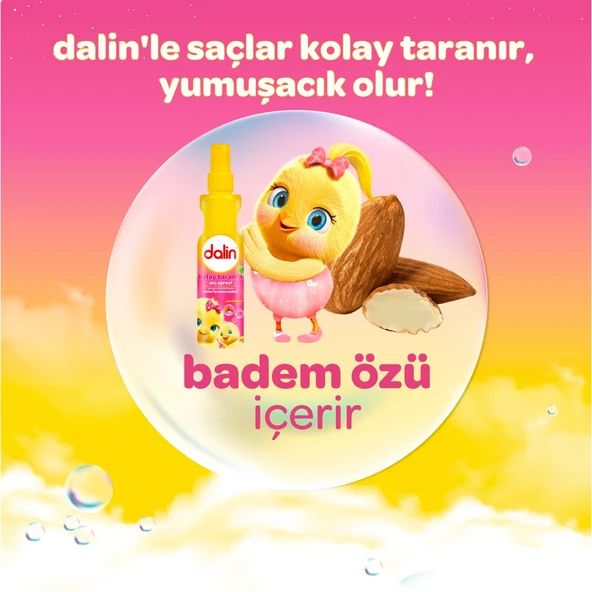 Dalin Kolay Saç Tarama Spreyi 200ML Badem Özlü (24 Lü Set) - Resim 3