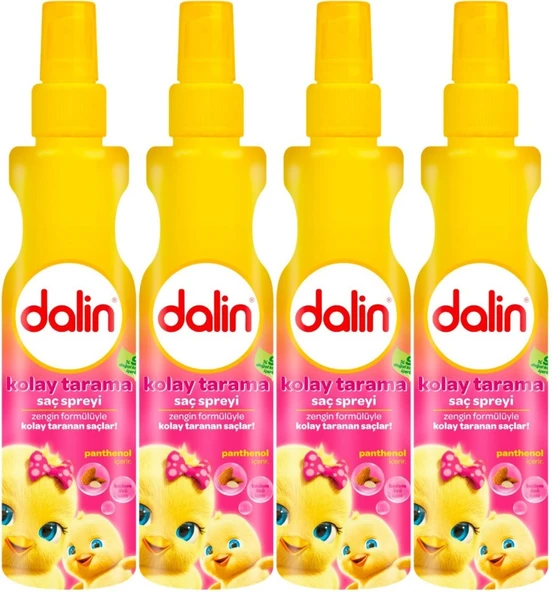 Dalin Kolay Saç Tarama Spreyi 200ML Badem Özlü (4 Lü Set) ürün görseli 1