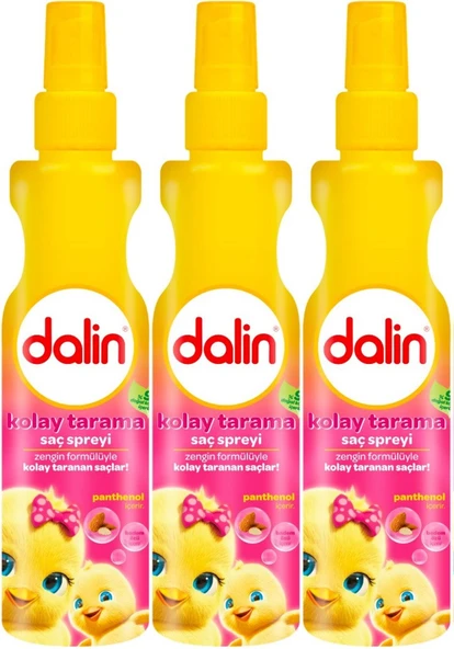 Dalin Kolay Saç Tarama Spreyi 200ML Badem Özlü (3 Lü Set) ürün görseli 1