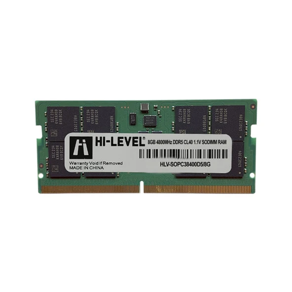 HI-LEVEL 8GB DDR5 4800MHZ CL40 NOTEBOOK RAM HLV-SOPC38400D5/8G