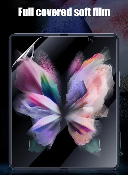 Samsung Galaxy Z Fold 6 Uyumlu 2 Ön 1 Arka Body Şeffaf Ultra koruyucu Nano Jelatin