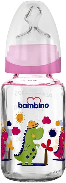 Bambino Ortodontik Cam Biberon 125 ML -Blister (Dino Dino)  DinoDino