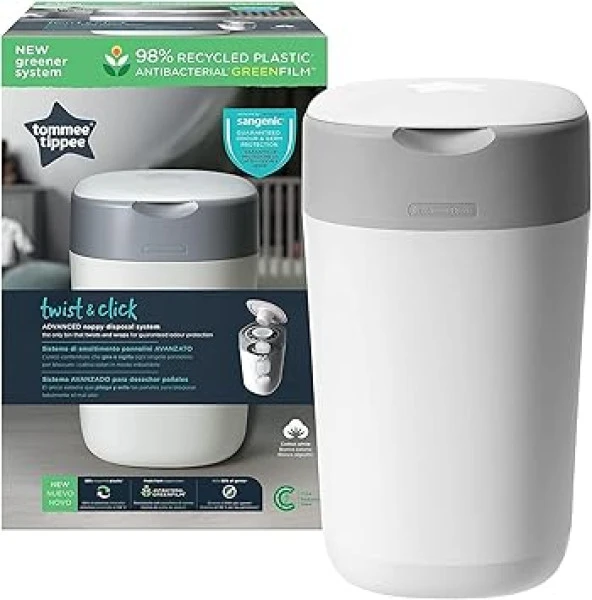 Tommee Tippee Twist & Click Çöp Kovası, Beyaz  BeyazEskisürüm