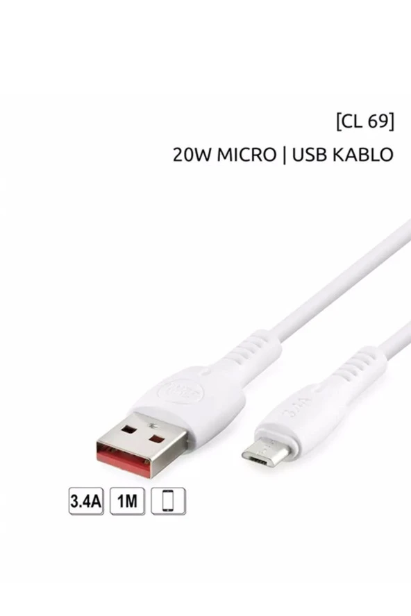 Cl69 USB Micro Şarj Kablosu