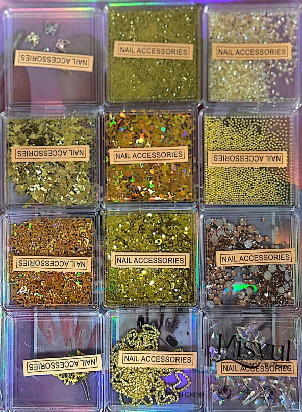 Fontenay Lüks Tırnak Süsleme Taşı Tırnak Charm Nail Charms Tırnak Süsleme Taşı 12'Li 5
