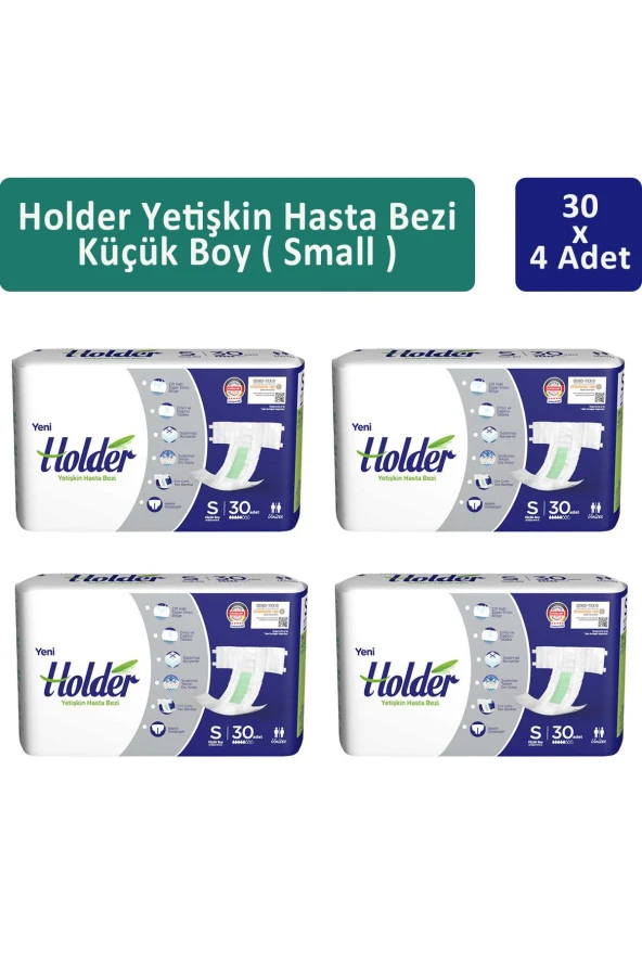 Holder Yetişkin Hasta Bezi Küçük Boy ( Small ) 30 x 4 Adet