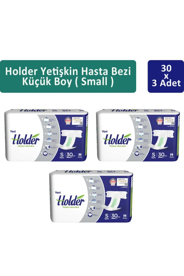 Holder Yetişkin Hasta Bezi Küçük Boy ( Small ) 30 x 3 Adet