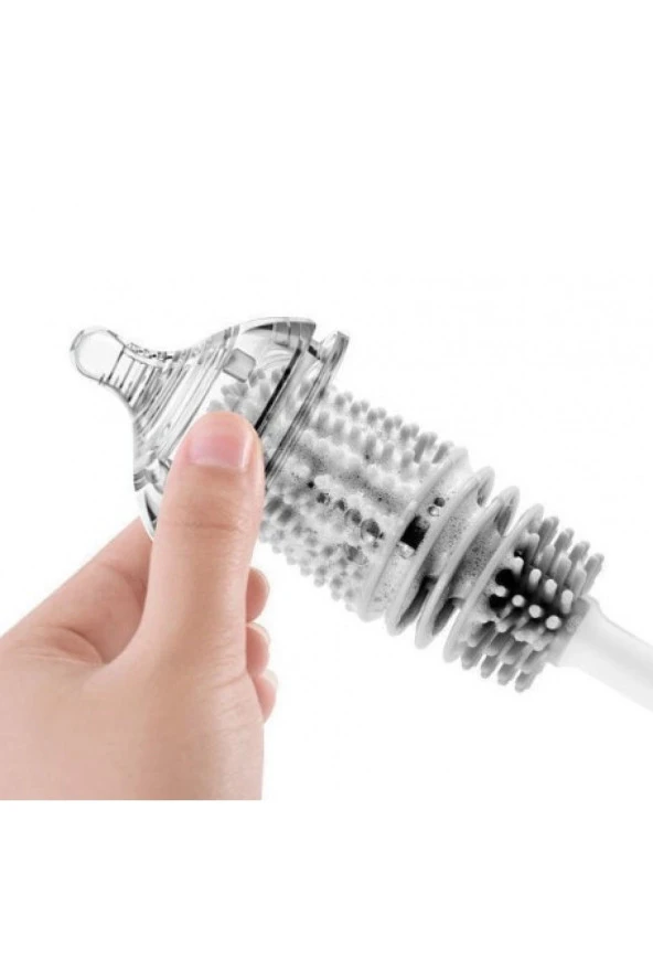 Silikon Bardak Ve Kavanoz Yıkama Fırçası Uzun Saplı - 2