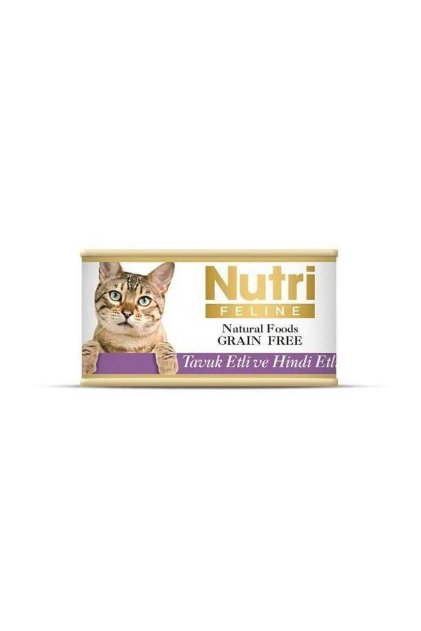 Tahılsız Tavuk Etli Hindili Kedi Konservesi 85 gr