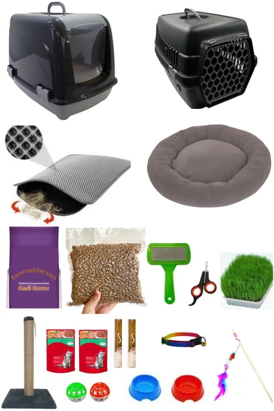 20 Parça Kedi Başlangıç Seti Gri
