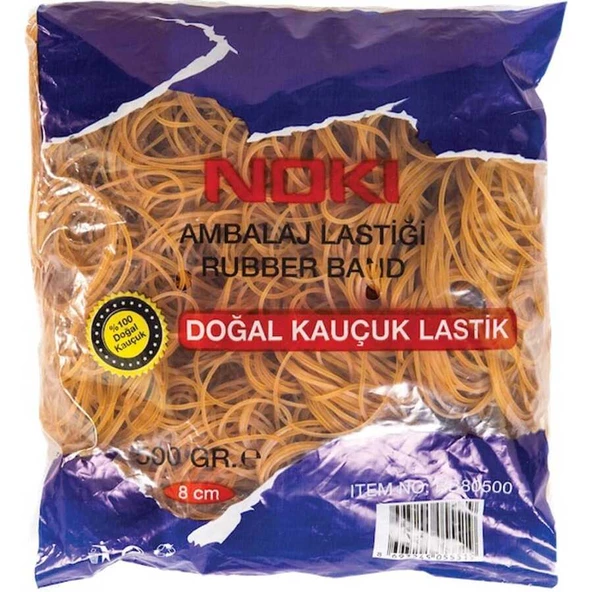 Noki Ambalaj Lastiği Kauçuk 8 Cm 500 Gr Poşet