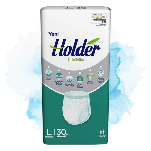 Holder Emici Külot Yetişkin Hasta Bezi Büyük Boy ( Large ) 30  x 4 Adet - 2
