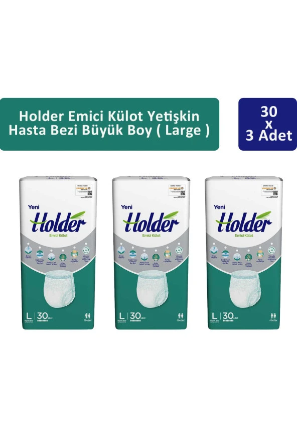 Holder Emici Külot Büyük Boy L 30'lu 3 Adet Hasta Bezi