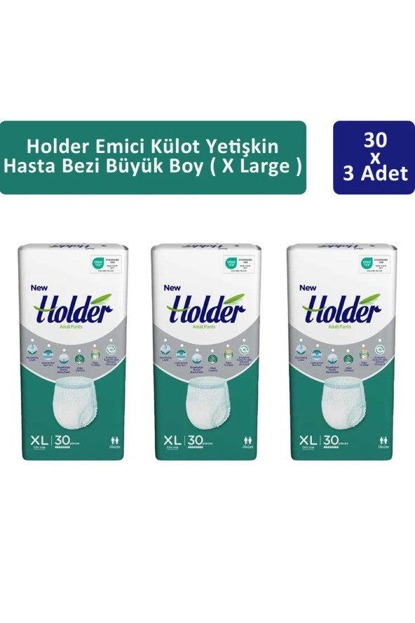 Holder Emici Külot Yetişkin Hasta Bezi Büyük Boy ( X Large ) 30 x 3 Adet