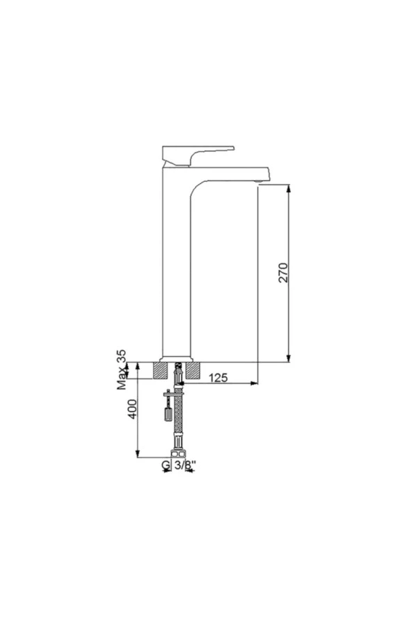 Aqua Çanak Tipi Lavabo Bataryası Siyah 941001b - 2