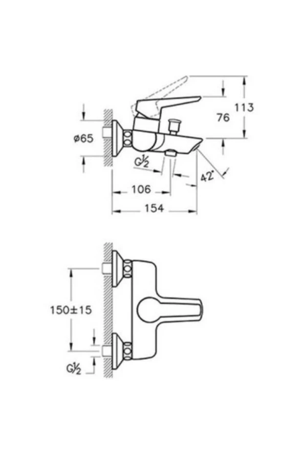 Solid S Banyo Bataryası Krom A42444 - 2