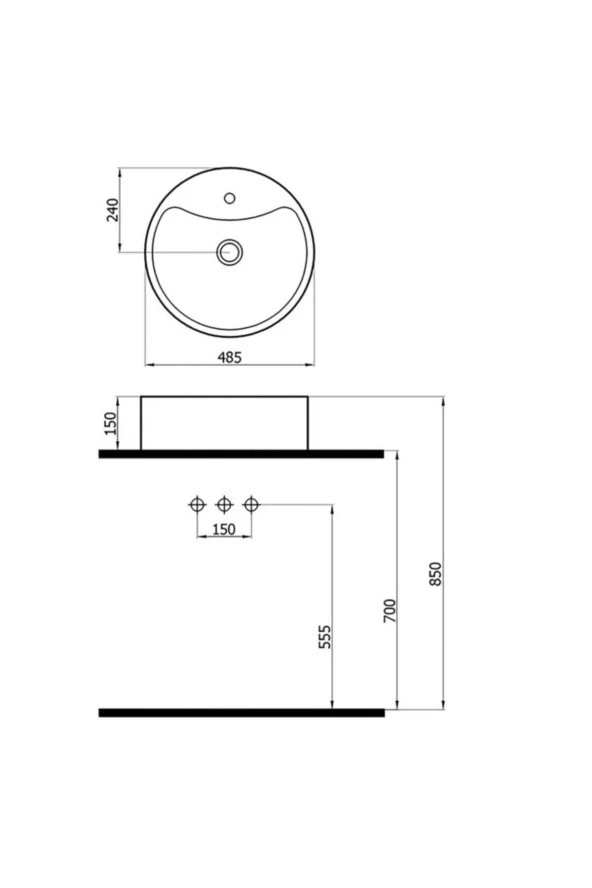 Newart Batarya Delikli Lavabo - 2