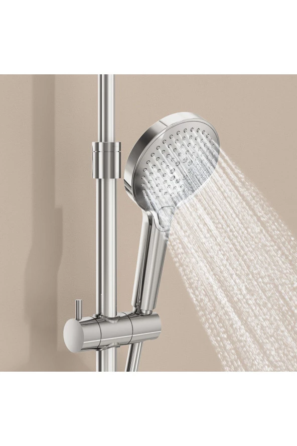 Aquaheat Joy 200 A47200 Termostatik Duş Sistemi, Krom - 3