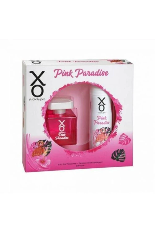 XO Pink Paradise Kadın Parfüm Seti 100 ml EDT + 125 ml Deodorant