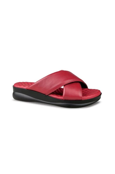 Ceyo 9975-3 Anatomik Taban Kadın Terlik Kırmızı 36-40