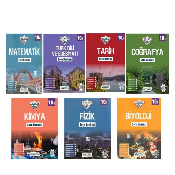 Okyanus Yayınları 10.Sınıf ICEBERG Soru Bankası Seti 7 Kitap