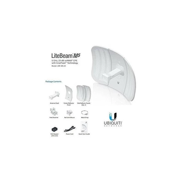 UBIQUITI (UBNT) LITEBEAM M5 LBE-M5-23 23dbi 100mbps 5ghz 20km Harici Access Point ürün görseli 1