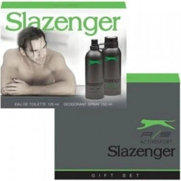 Slazenger Parfüm Edt 125ml + 150ml Erkek Deodorant Kofre Set Yeşil - Diş Beyazlatıcı Köpük Hediye