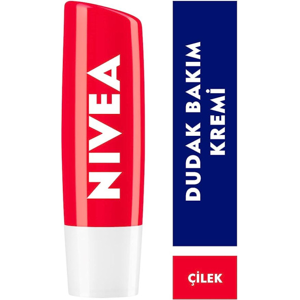NIVEA Çilek Dudak Bakım Kremi 4.8 g, 24 Saat Nem, Dudak Bakımı, Çilek Kokusu, Hafif Kırmızı Işıltı - 2