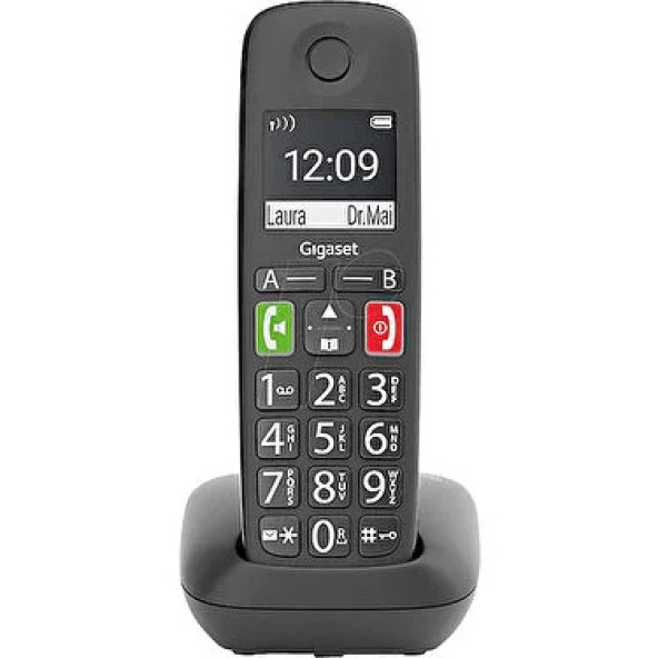 Gigaset E290 Geniş Ekran Siyah Telsiz Dect Telefon ürün görseli