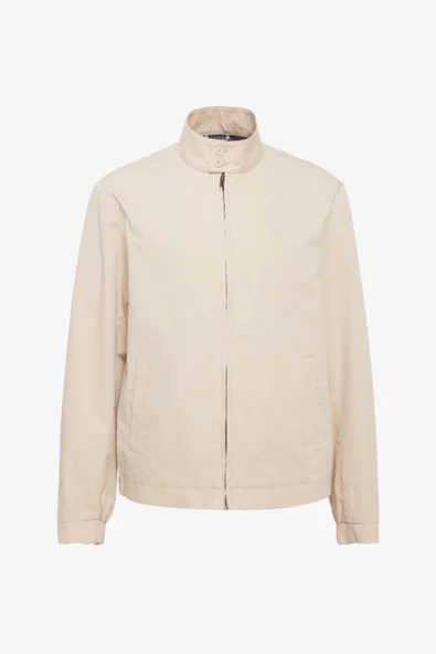 Lee LV57205297B48 Bej Erkek Regular Fit Fermuarlı Hakim Yaka İçi Astarlı %100 pamuk Bomber Ceket