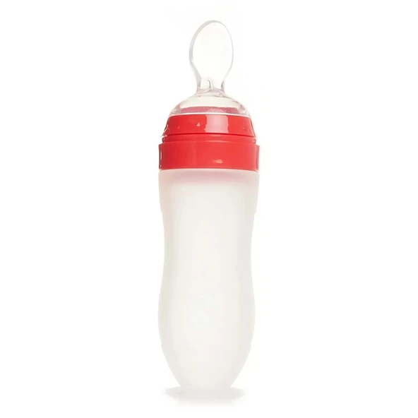 Bebedor Silikon Kaşıklı Biberon 120ML +6 Ay Şeffaf (Kod:7509) (5 Li Set) - 3