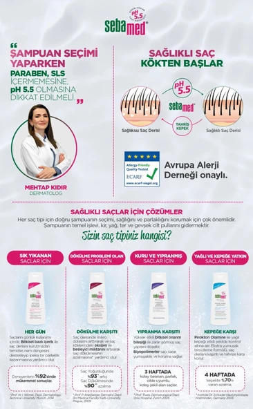 Sebamed Şampuan 200ML Kepeğe Karşı (Yağlı ve Kepeğe yatkın saç derisi İçin) (2 Li Set) - 5