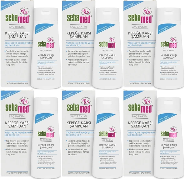 Sebamed Şampuan 200ML Kepeğe Karşı (Yağlı ve Kepeğe yatkın saç derisi İçin) (5 Li Set)