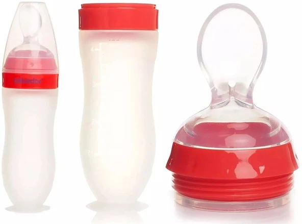 Bebedor Silikon Kaşıklı Biberon 120ML +6 Ay Şeffaf (Kod:7509) (5 Li Set) - 2