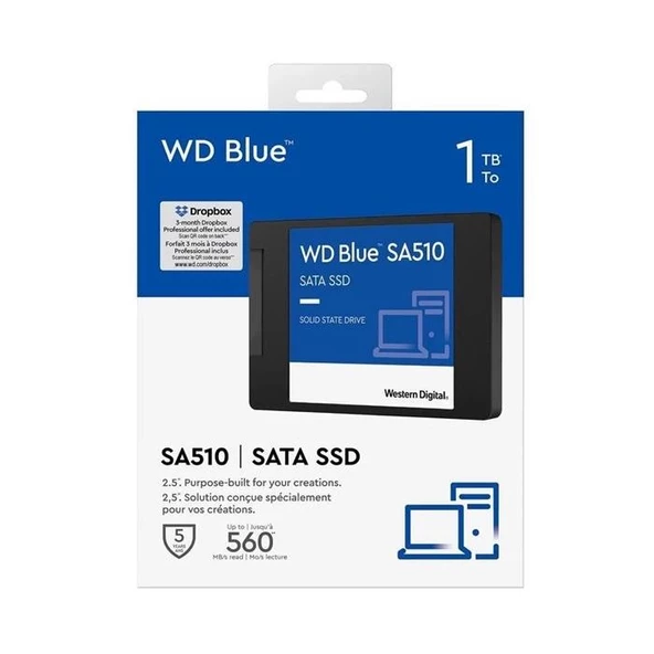 Wd Blue Sa510 1Tb Wds100T3B0A 2.5" Sata Ssd (560-520) - 3