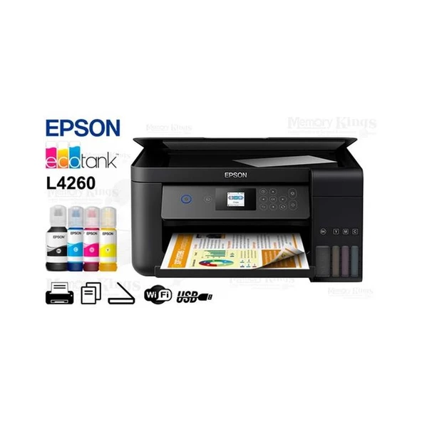 Epson L4260 MEAF Yazıcı-Tarayıcı-Fotokopi Mürekkep Tanklı Yazıcı Dubleks - 2