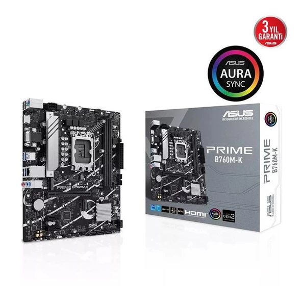 Asus Prime B760M-K D5 1700P Vga Hdmi 90Mb1Fı0-M0Eay0