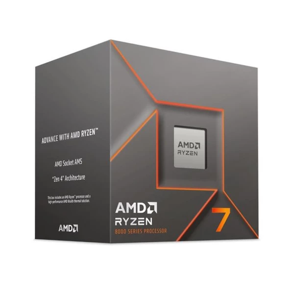 Amd Ryzen 7 8700F 4.10Ghz 16Mb Am5 Box İşlemci (Grafik Kart Yok, Fan Var) - 3