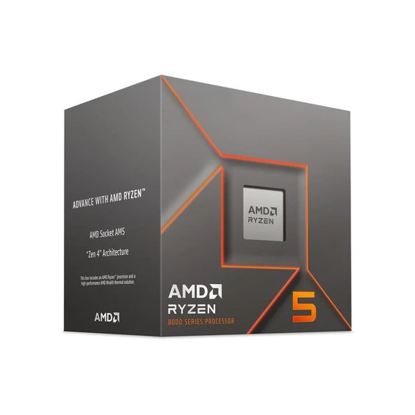 Amd Ryzen 5 8400F 4.20Ghz 16Mb Am5 Box İşlemci (Grafik Kart Yok, Fan Var) - 2