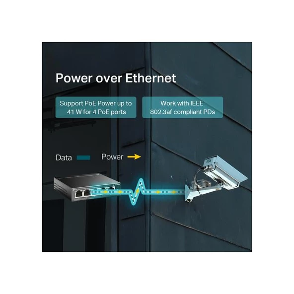 Tp-Link TL-SF1005LP 5 Port 4 Port Poe+ 10-100 Mbps 1 Port Uplink Switch - Resim 2