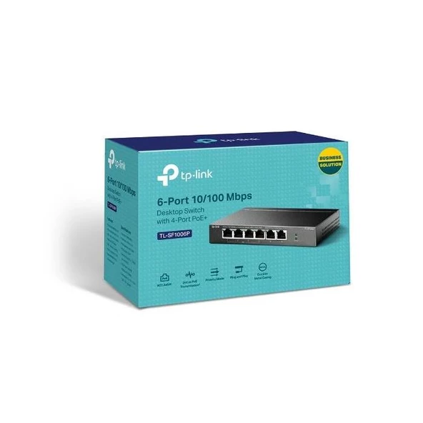 Tp-Link TL-SF1006P 5 Port 4 Port Poe+ 10-100 Mbps 2 Port Uplink Switch