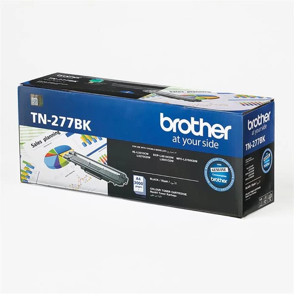 Brother TN-277BK 3.000 Sayfa Black Siyah Toner HL-L3270CDW DCP-L3551CDW MFC-L3750CDW ürün görseli 1