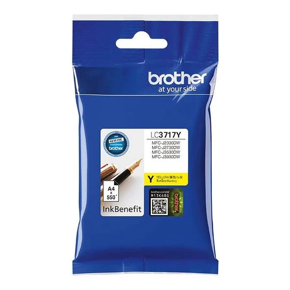 Brother 550 Sayfa Sarı Kartuş - Lc3717Y