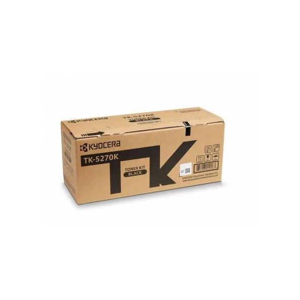 Kyocera TK-5270K Black Siyah Orjinal Fotokopi Toneri Ecosys M6230cidn-M6630cidn P6230cdn 8.000 Sayfa