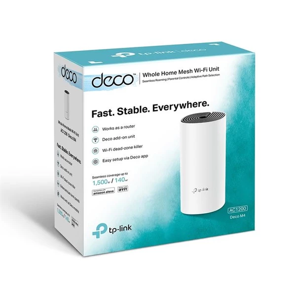 TP-Link Deco M4(Tekli) Ac1200 2.4 Ghz & 5 Ghz Mesh Wıfı Indoor Access Point/Router - 2